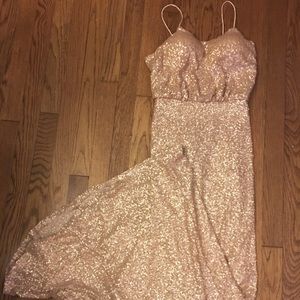Sorella Vita sequined blush formal gown
